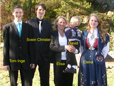 Tom Inge Svein Christer Elisa David Elena