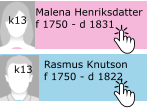 Malena Henriksdatter f 1750 - d 1831 k13 Rasmus Knutson f 1750 - d 1822  k13